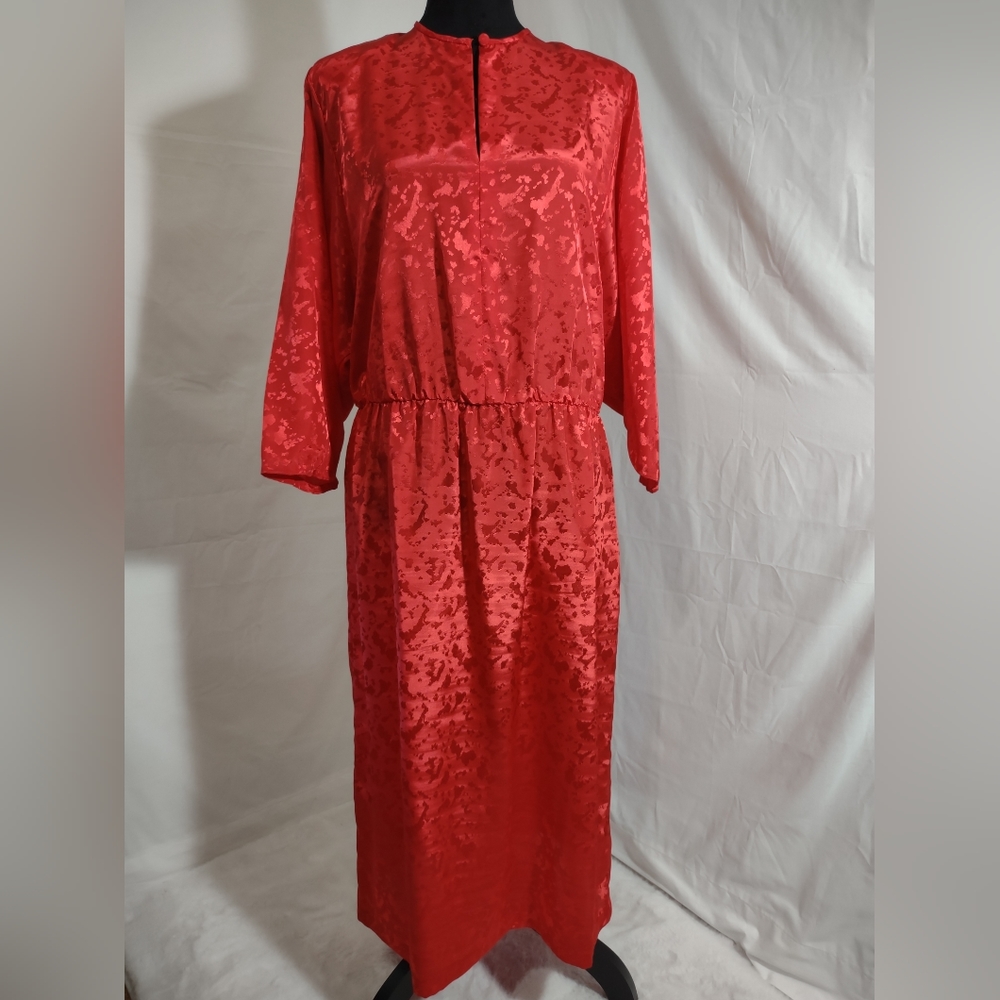 VINTAGE TONI TODD Women's Red Maxi Dress Size 14